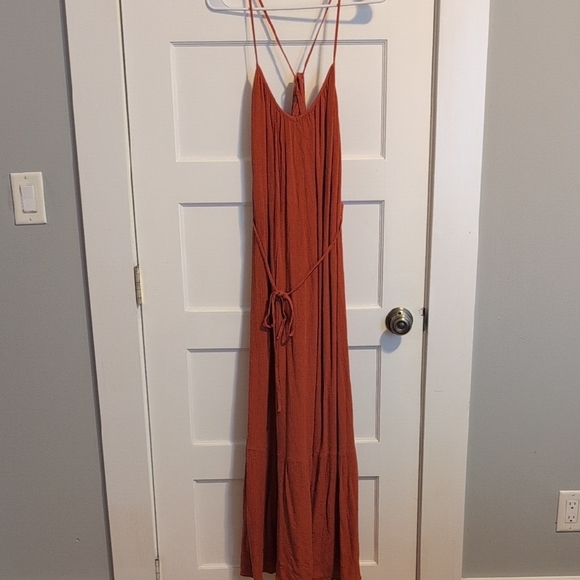 LOFT Terracotta Sleeveless Maxi-Dress - Picture 7 of 12